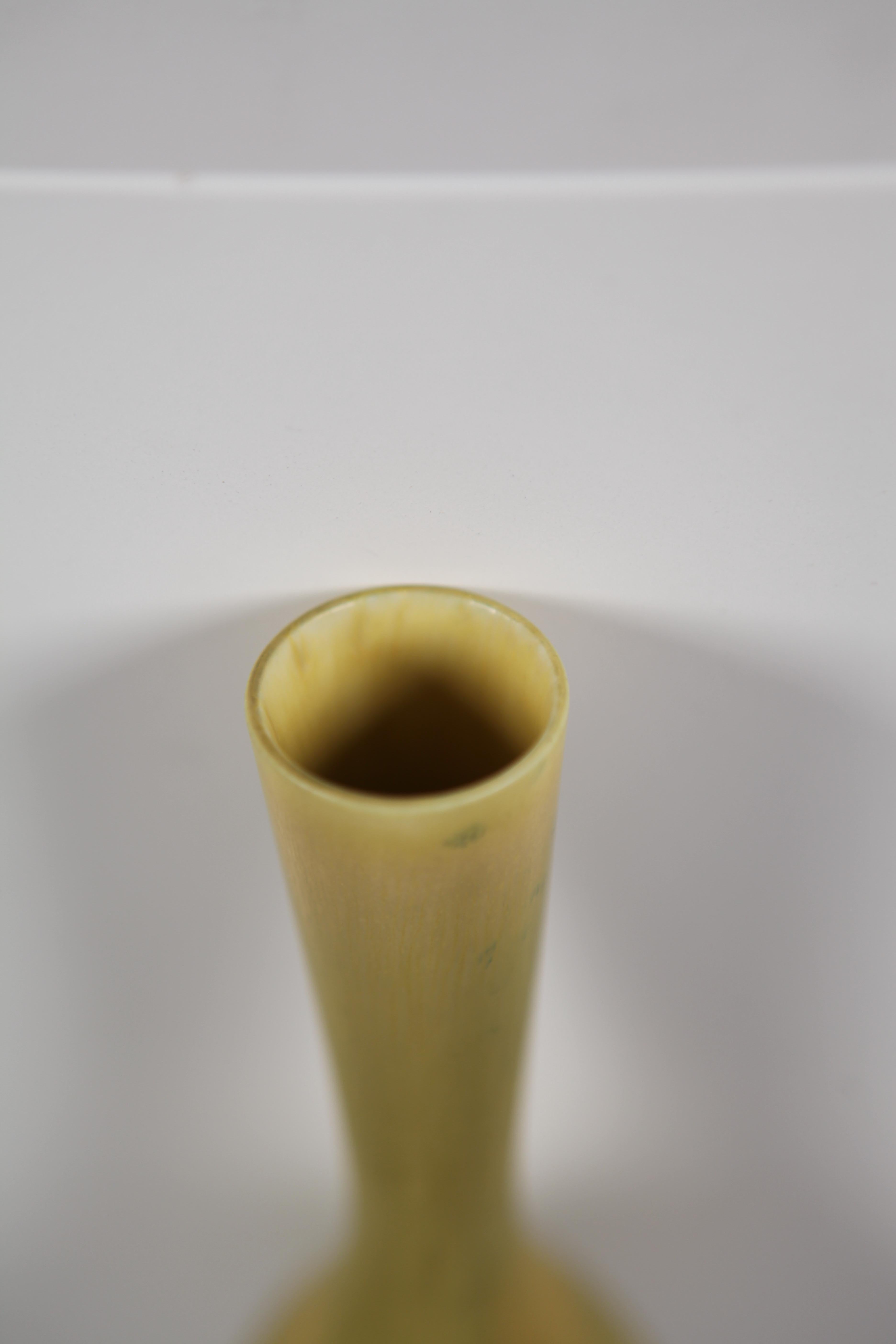 Mid-20th Century Berndt Friberg, Yellow Stoneware Vase, Gustavsberg, Sweden, 1960s