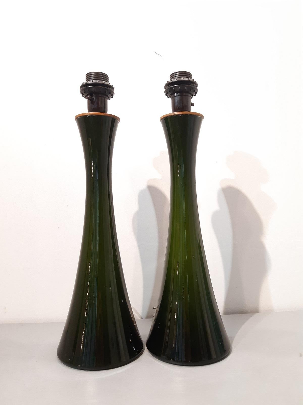 Berndt Nordstedt, Pair of Glass Lamp, Bergboms, 1970 Midcentury 4