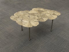 Bernhard Annabella Ginko leaf aluminum cocktail table