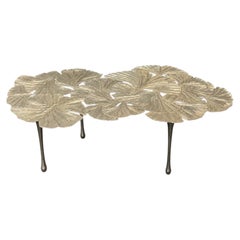 Bernhard Annabella Ginko leaf aluminum cocktail table