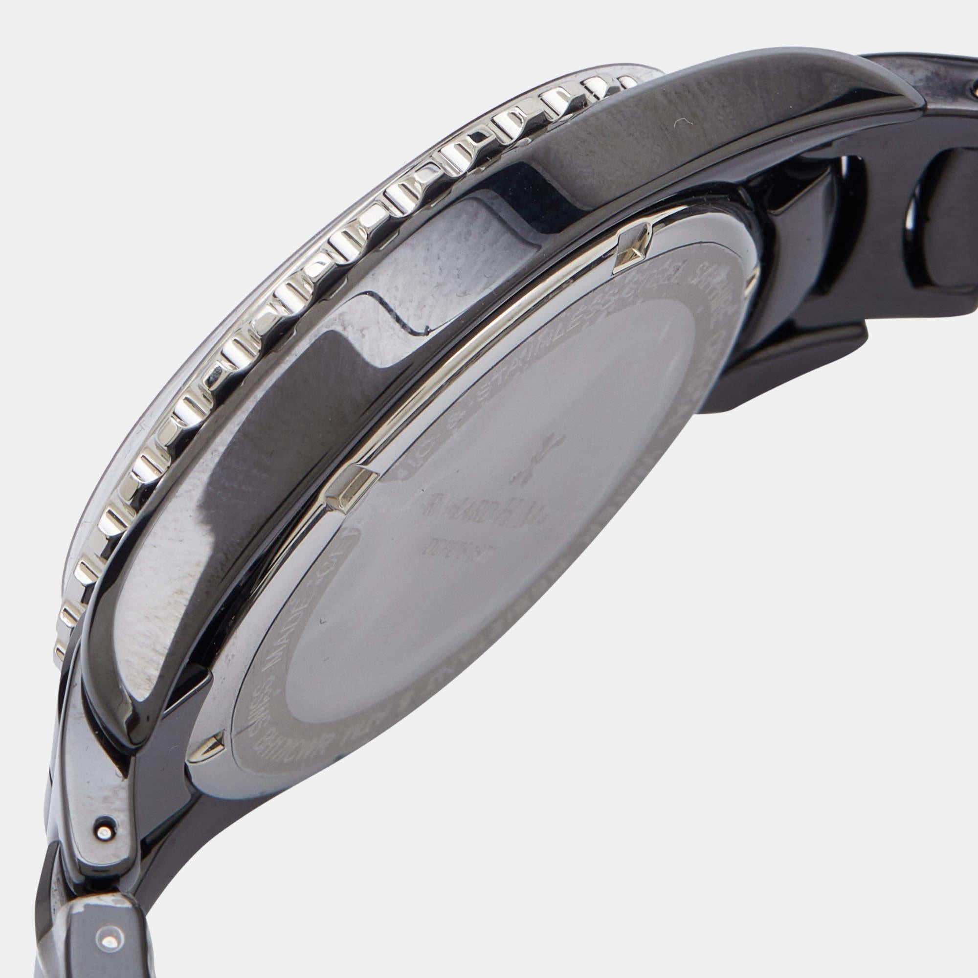 Uncut Bernhard H. Mayer Black Mother Of Pearl Black Ceramic Stainless Steel La Vida BH