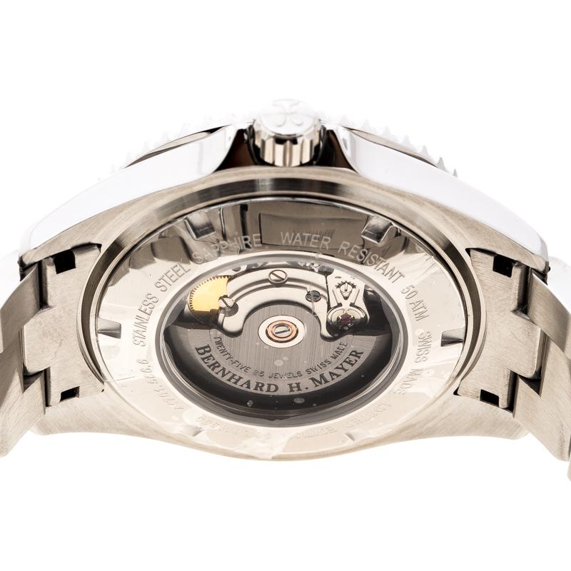 Contemporary Bernhard H. Mayer Black Nauticus Austro Limited Edition Men's Wristwatch 45 mm