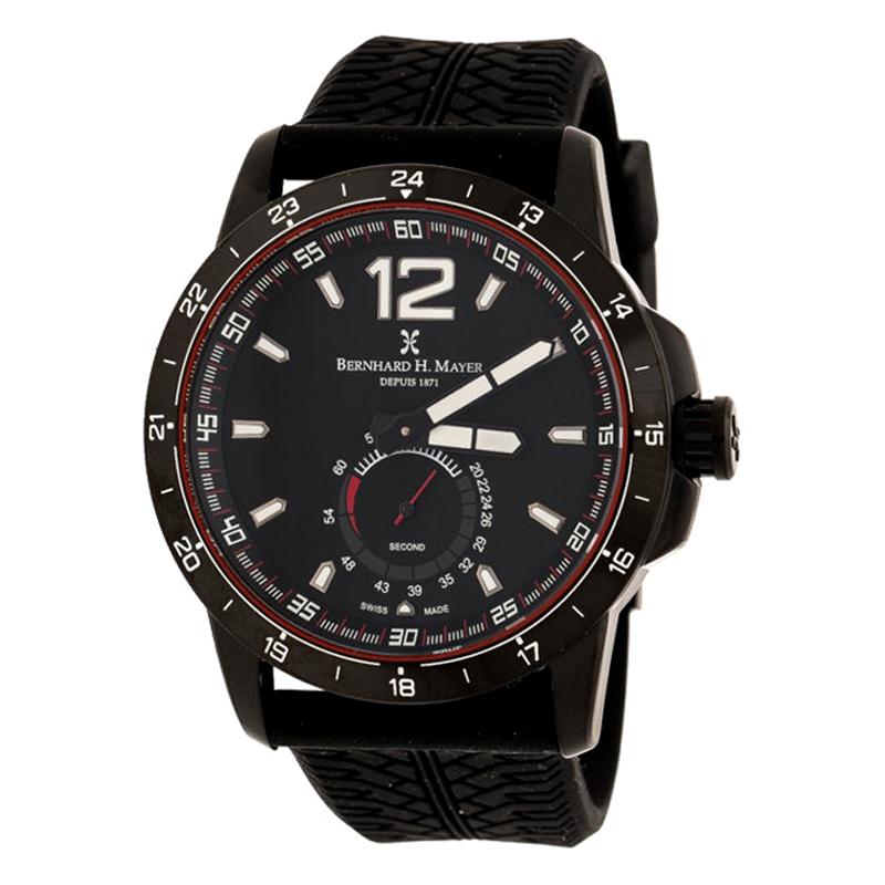 Bernhard H. Mayer Black PVD Coatedl Drift Glider Men's Wristwatch 44 mm
