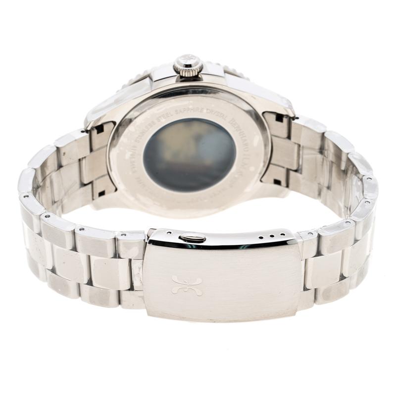 Bernhard H Mayer Montre-bracelet « Force Maximus » en acier inoxydable noir pour hommes 43MM Pour hommes en vente