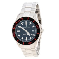 Bernhard H Mayer Montre-bracelet « Force Maximus » en acier inoxydable noir pour hommes 43MM