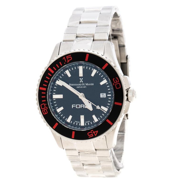 Bernhard H Mayer Black Stainless Steel Force Maximus Men's Wristwatch