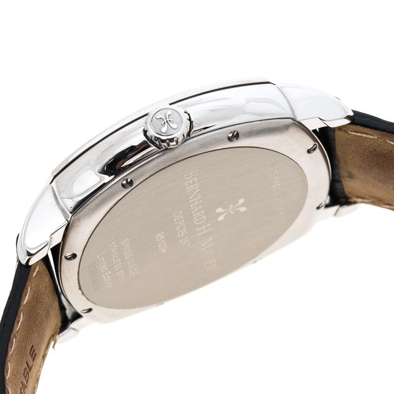 Bernhard H Mayer Black Stainless Steel La Retrograde II Men s