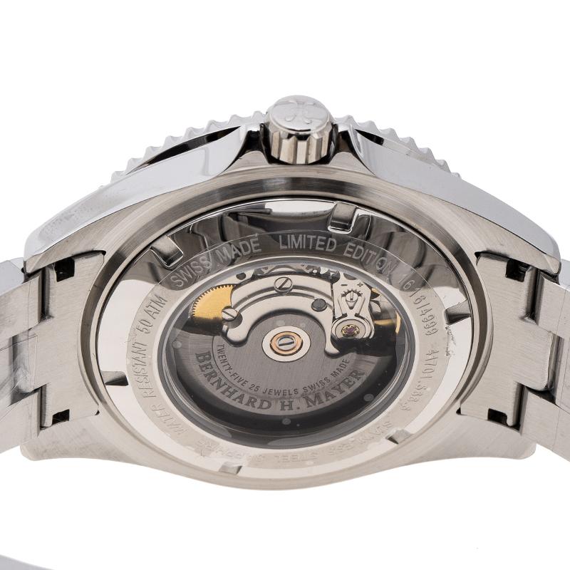 Bernhard H. Mayer Black Stainless Steel Limited Edition Men's Wristwatch 45 mm 1