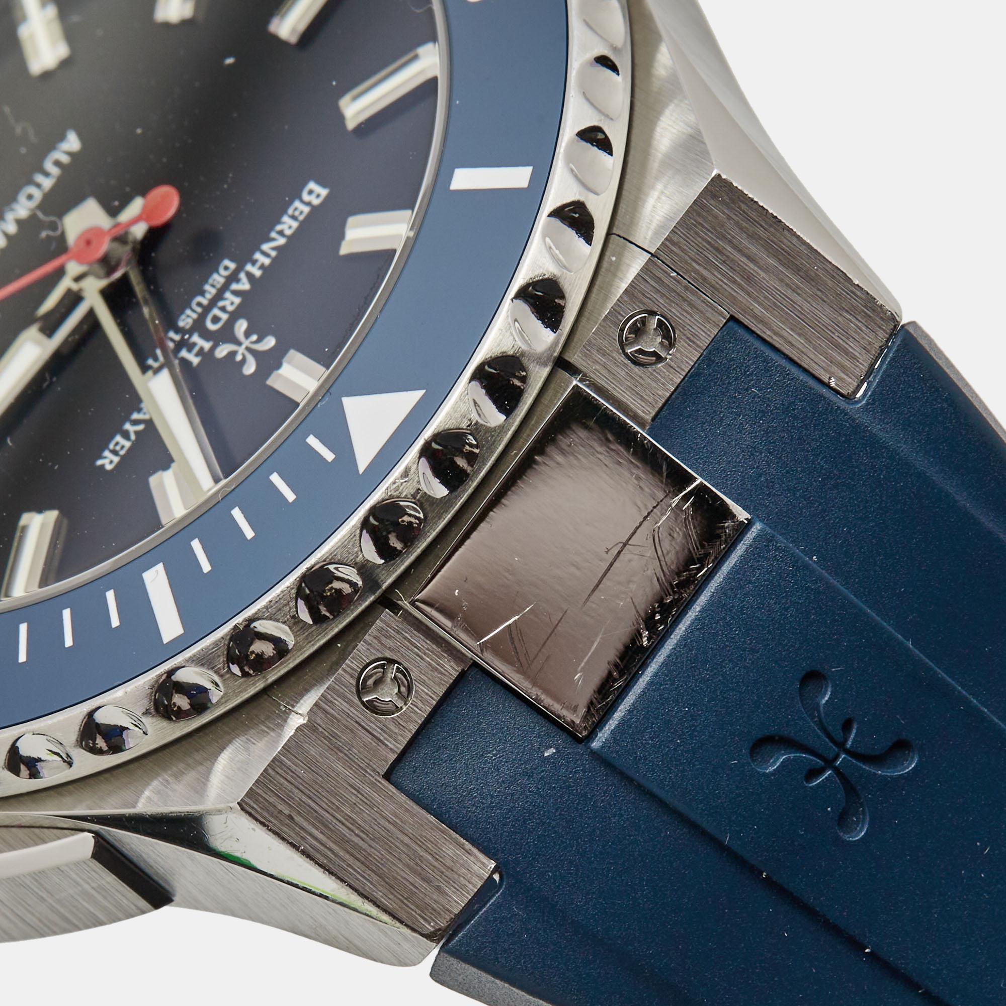 Bernhard H. Mayer Blue Ceramic Rubber Limited Edition PowerMaster Wristwatch 44  3