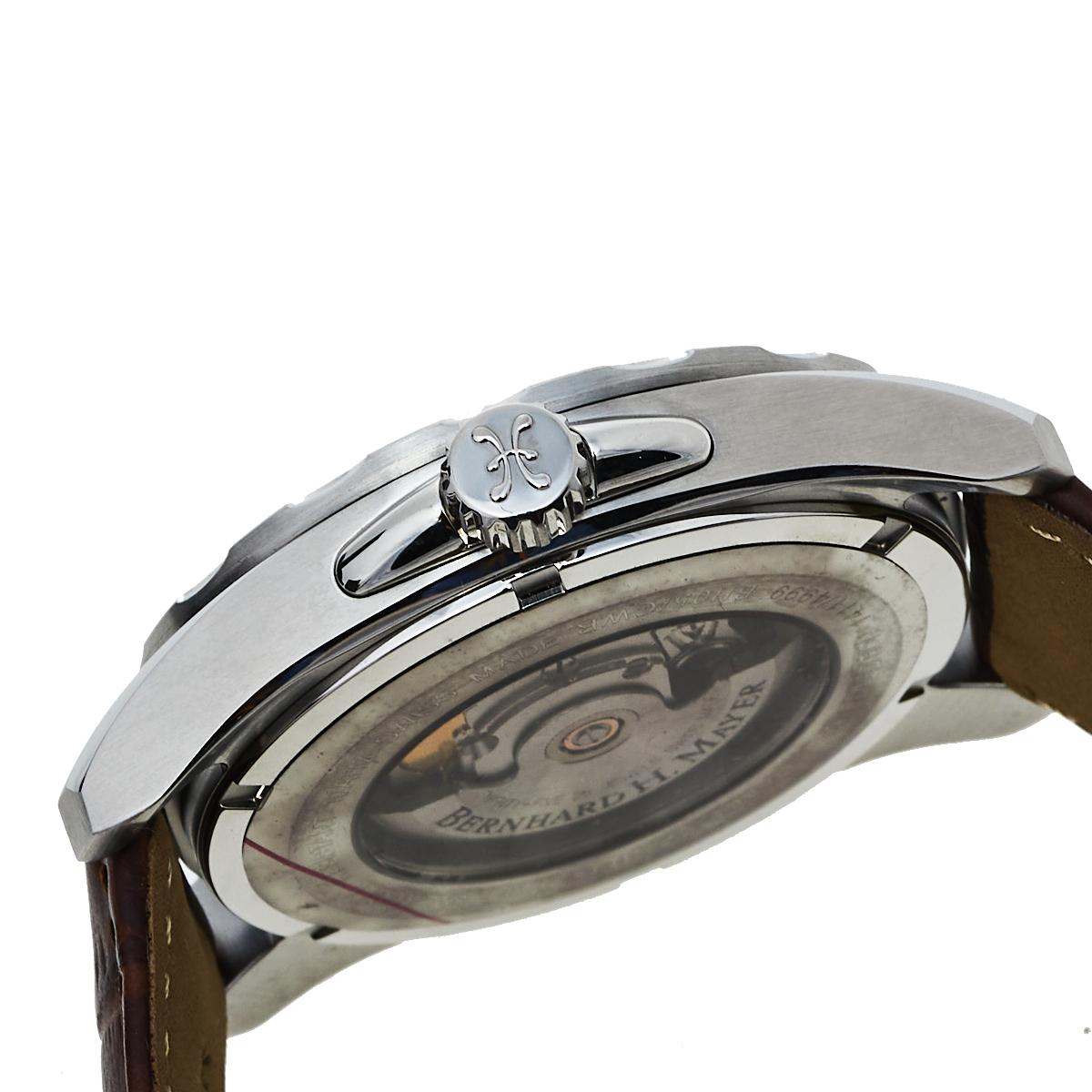 Contemporary Bernhard H. Mayer Blue Limited Edition Ballad BH05/CWR Men's Wristwatch 44 mm