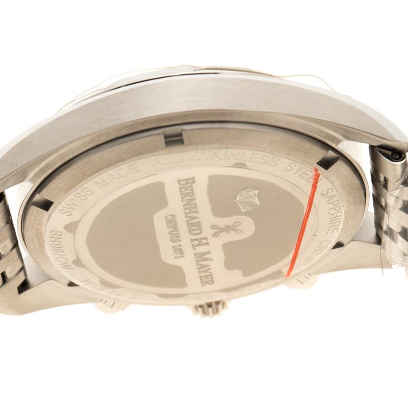 Bernhard H Mayer Blue Stainless Steel Ascent Chronograph Men's Wristwatch 44 mm im Zustand „Neu“ in Dubai, Al Qouz 2