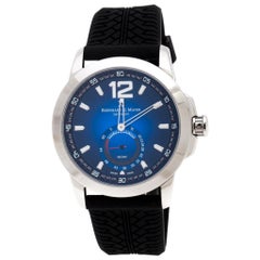 Bernhard H. Mayer Blue Stainless Steel Black Silicon Drift Men's Wristwatch 44mm