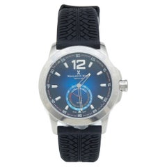 Bernhard H. Mayer Montre-bracelet pour homme en acier inoxydable bleu BH01P/CW, 44 mm
