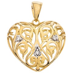 Bernhard H. Mayer Clara Diamond 18K Yellow Gold Heart Pendant