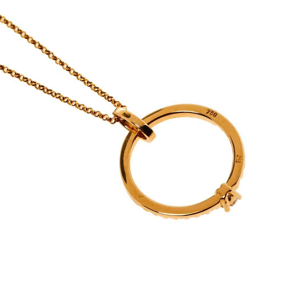 Contemporary Bernhard H. Mayer Glimmer Diamond 18K Yellow Gold Pendant Necklace