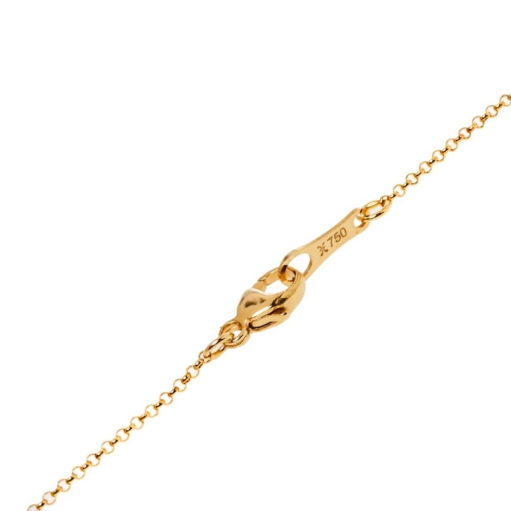 Bernhard H. Mayer Glimmer Diamond 18K Yellow Gold Pendant Necklace In Good Condition In Dubai, Al Qouz 2