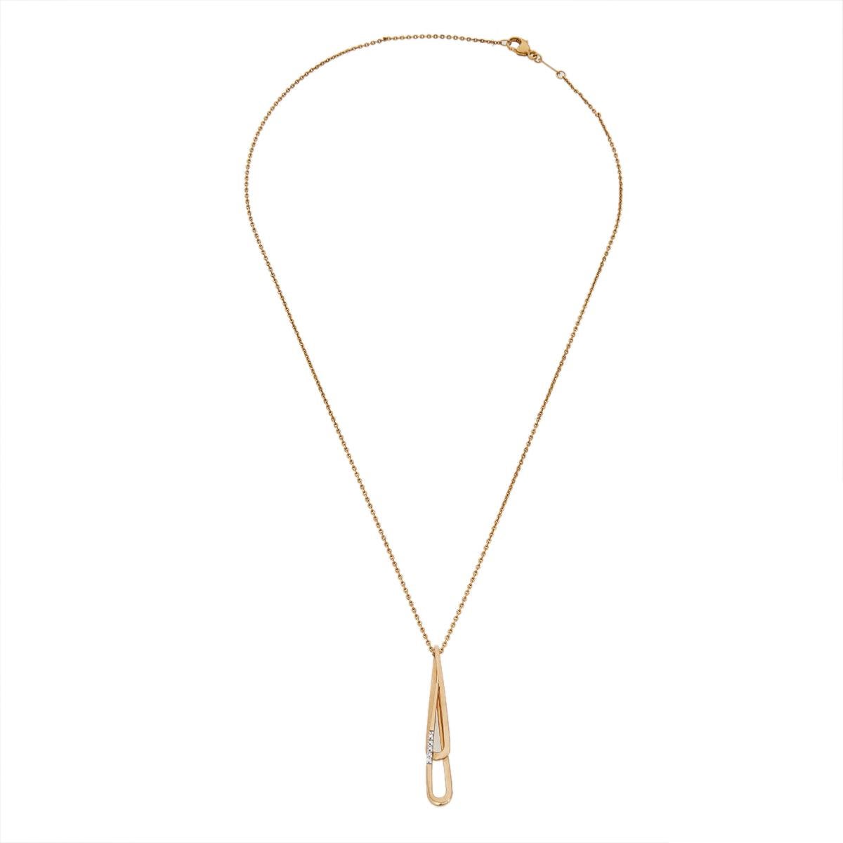 One look at this pendant by Bernhard H. Mayer and you'll know that beauty can come in small things too. Crafted from 18k two-tone gold, this pendant is known as the Golden Comets. It has been shaped like cascading comets and meticulously adorned