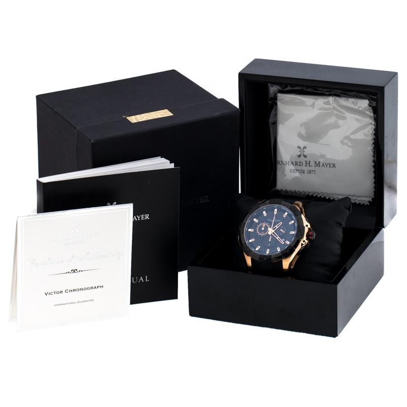 Bernhard H. Mayer Plated Steel Victor Chronograph Men's Wristwatch 50 mm 5