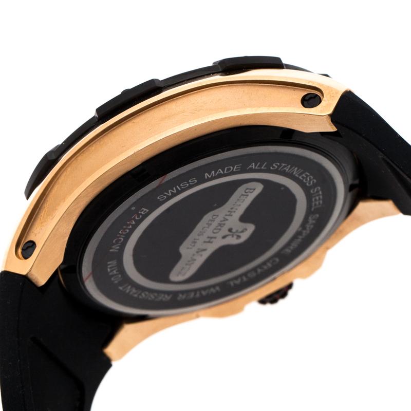 Contemporary Bernhard H. Mayer Rose Gold Plated Victor Chronograph Men's Wristwatch 50 mm