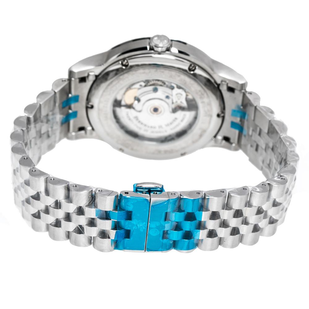 Bernhard H Mayer Silver Chronos Limited Edition Men's Wristwatch 42MM In New Condition In Dubai, Al Qouz 2