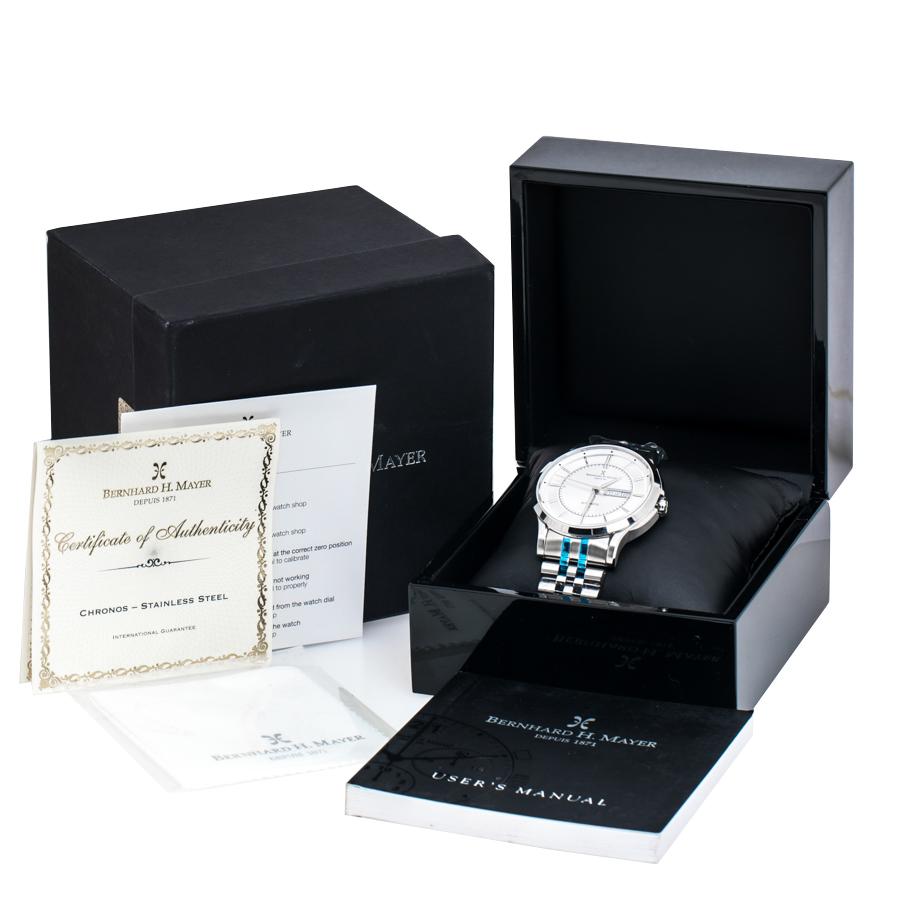 Bernhard H Mayer Silver Chronos Limited Edition Men's Wristwatch 42MM 3