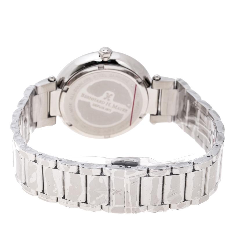 Bernhard H. Mayer Silver Stainless Steel Aurora Women's Wristwatch 40 mm In New Condition In Dubai, Al Qouz 2