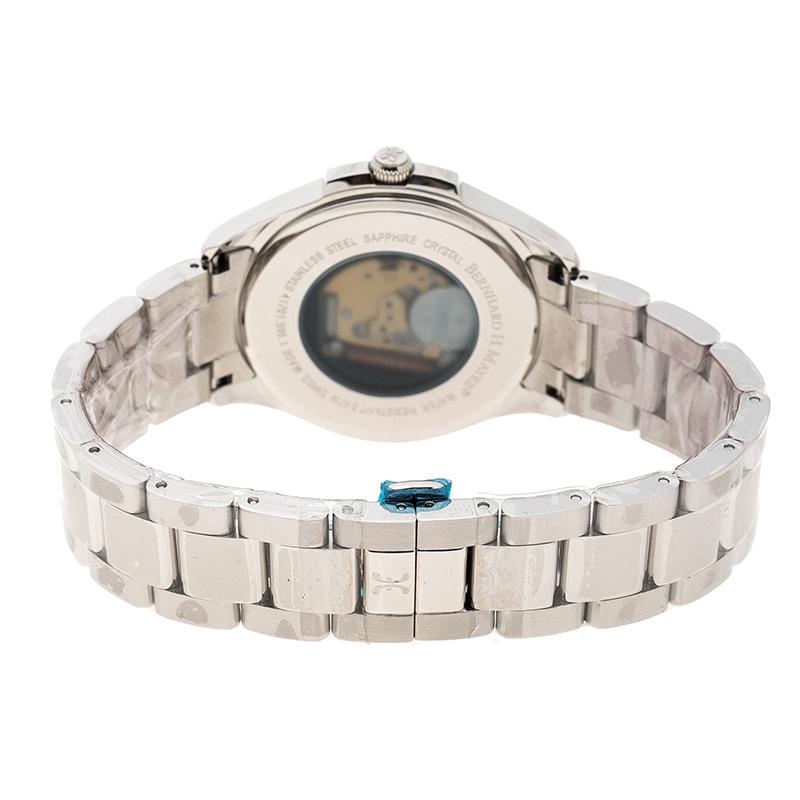 Contemporary Bernhard H. Mayer Silver White Stainless Steel Force Artemis Women's Wristwatch 
