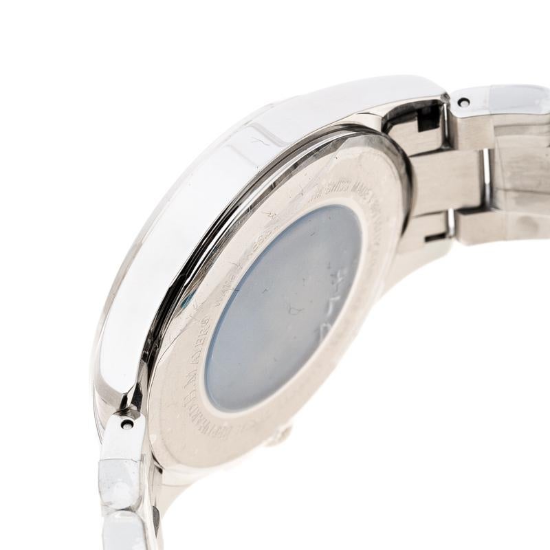 Contemporary Bernhard H. Mayer Silver White Stainless Steel Force Artemis Women's Wristwatch For Sale