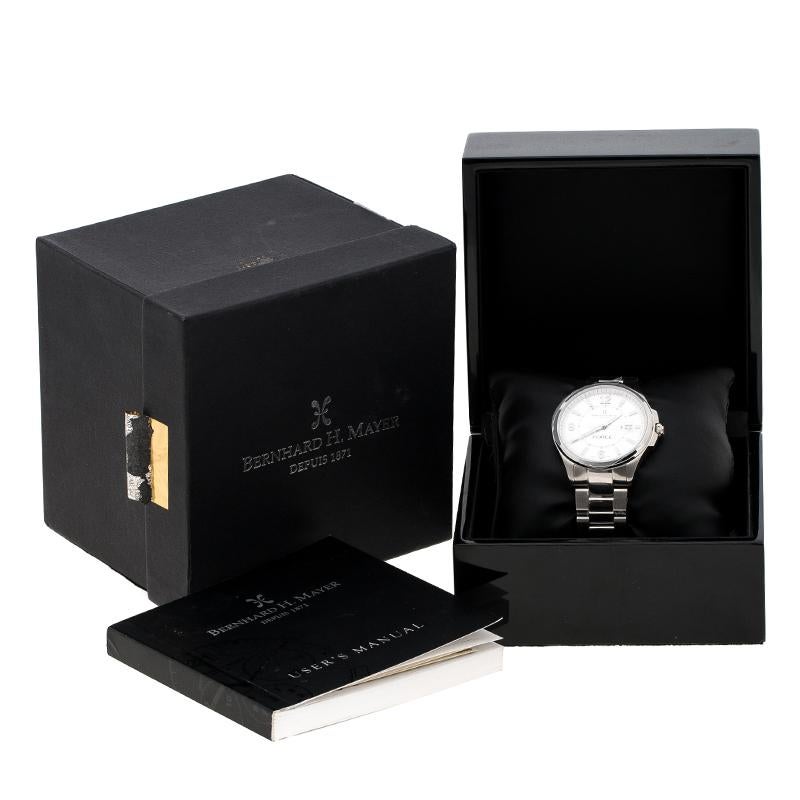 Bernhard H. Mayer Silver White Stainless Steel Force Artemis Women's Wristwatch  In New Condition In Dubai, Al Qouz 2