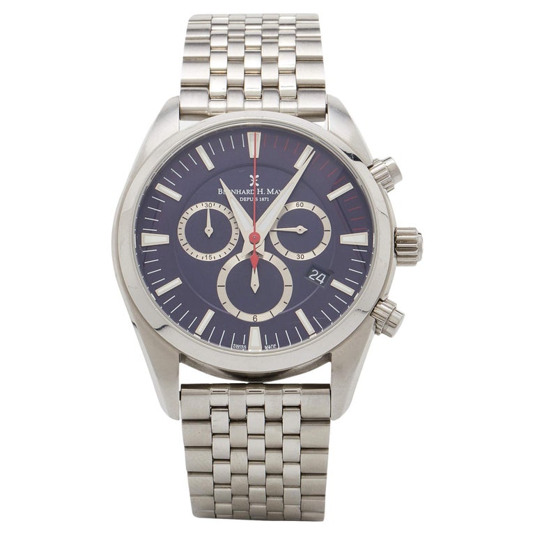 Bernhard Mayer Stainless Steel Ascent Chronograph Men's Wristwatch 44 mm
