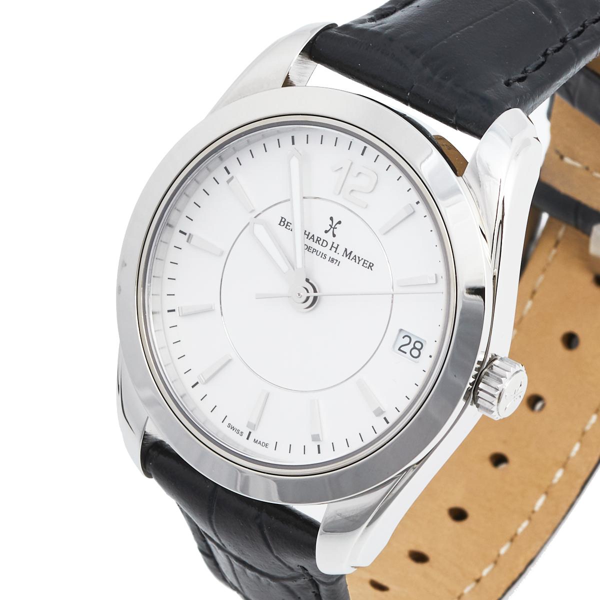 Bernhard H. Mayer Stainless Steel Leather Stella  Women's Wristwatch 34 mm 1
