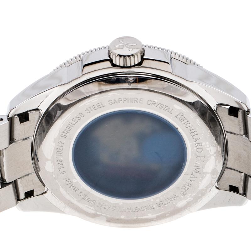 Bernhard H. Mayer White Stainless Steel Force Quantum Men's Wristwatch 43 mm In New Condition In Dubai, Al Qouz 2