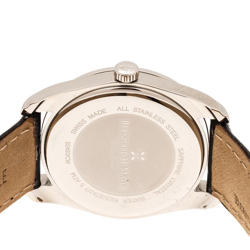 Bernhard H. Mayer White Stainless Steel Stella Women's Wristwatch 34 mm In Excellent Condition In Dubai, Al Qouz 2
