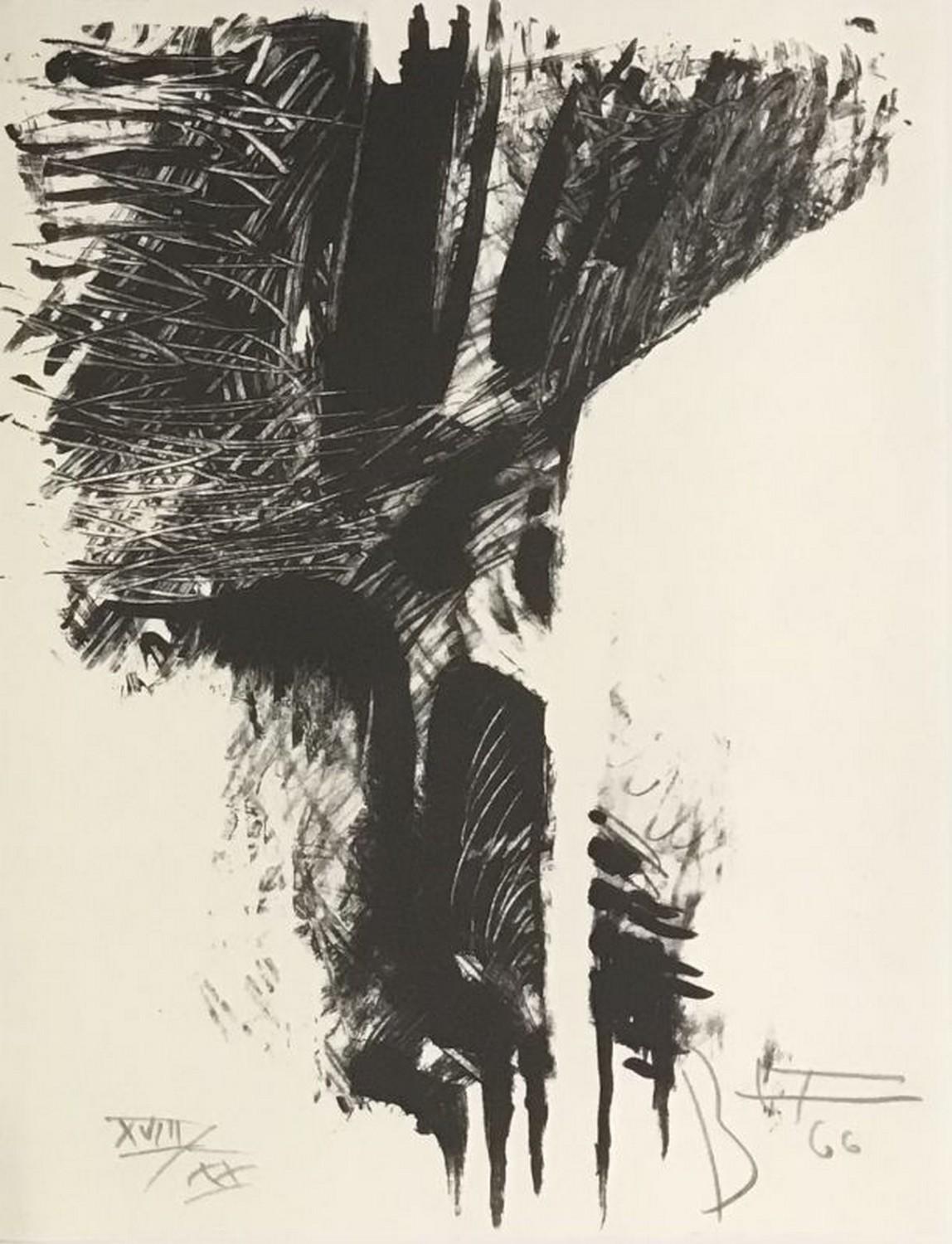 Bernhard Heiliger Abstract Print - Hommage à Hans Arp 