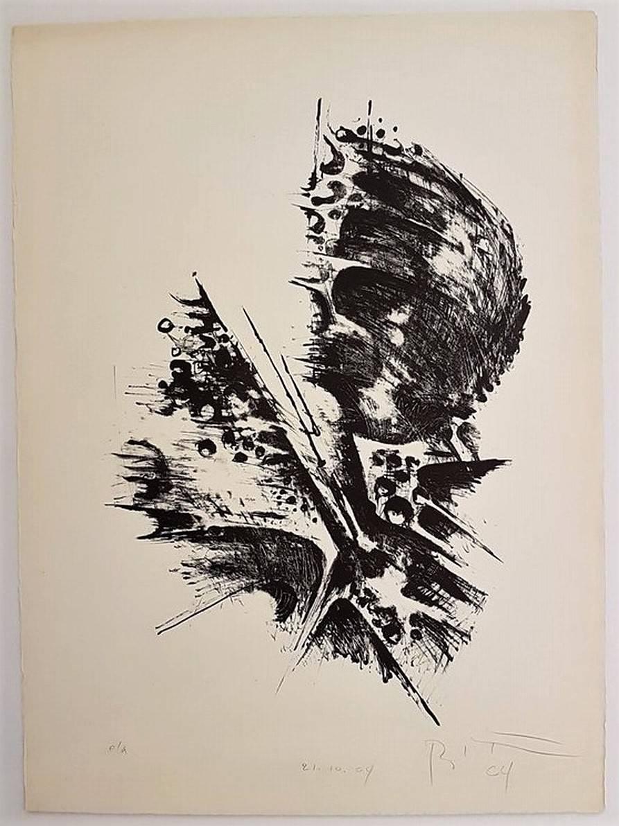 Bernhard Heiliger Abstract Print – Ohne Titel Gestische Abstraktion (~64% OFF  NUR FÜR BEGRENZTE ZEIT)