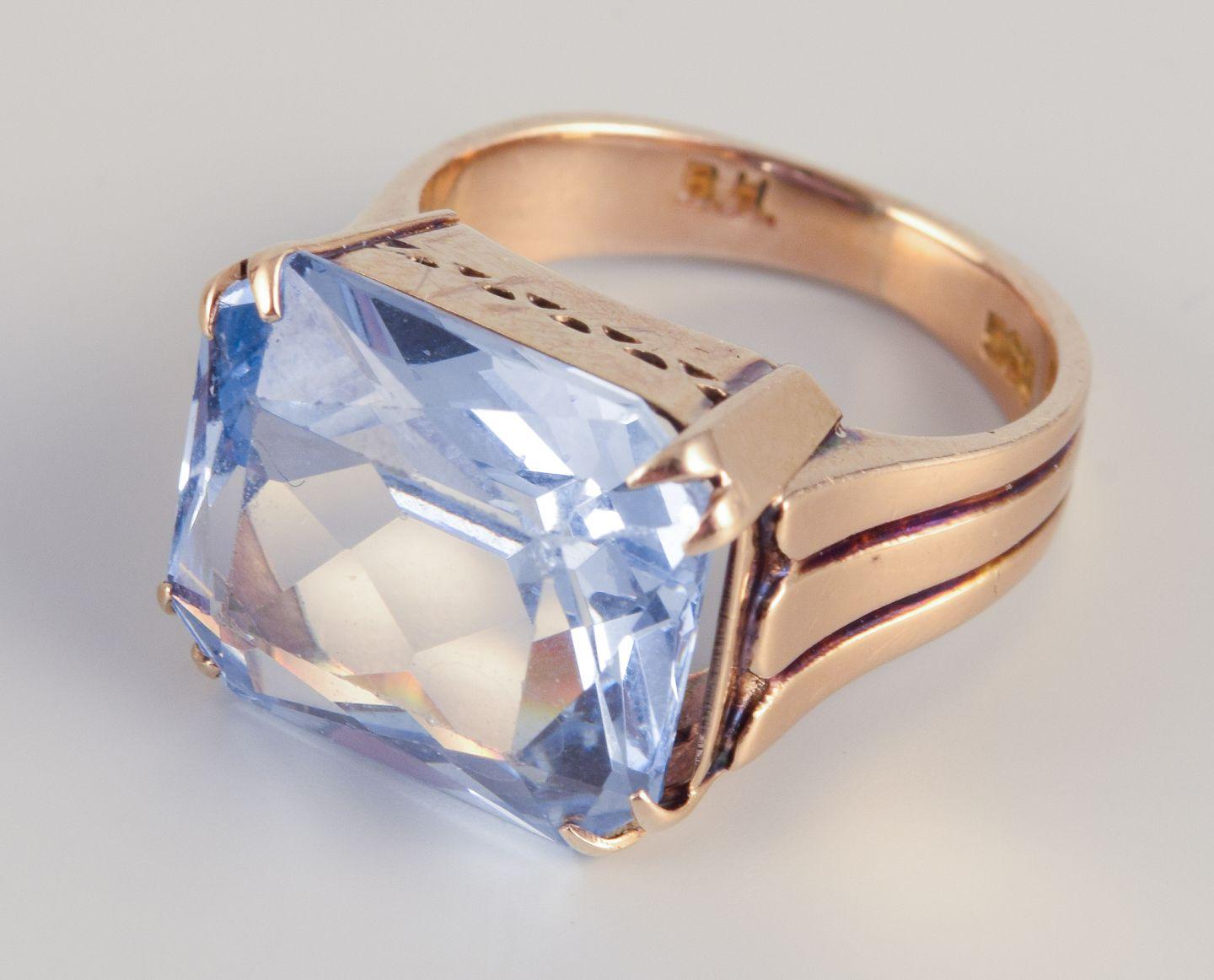 Bernhard Hertz, dänischer Goldschmied. Ring aus 14 Karat Gold mit Halbedelstein im Angebot 2