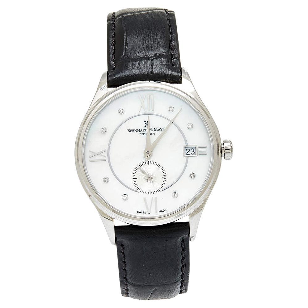 Bernhard H.Mayer Mother of Pearl Stainless Muses Ladies Women's Wristwatch 36 mm