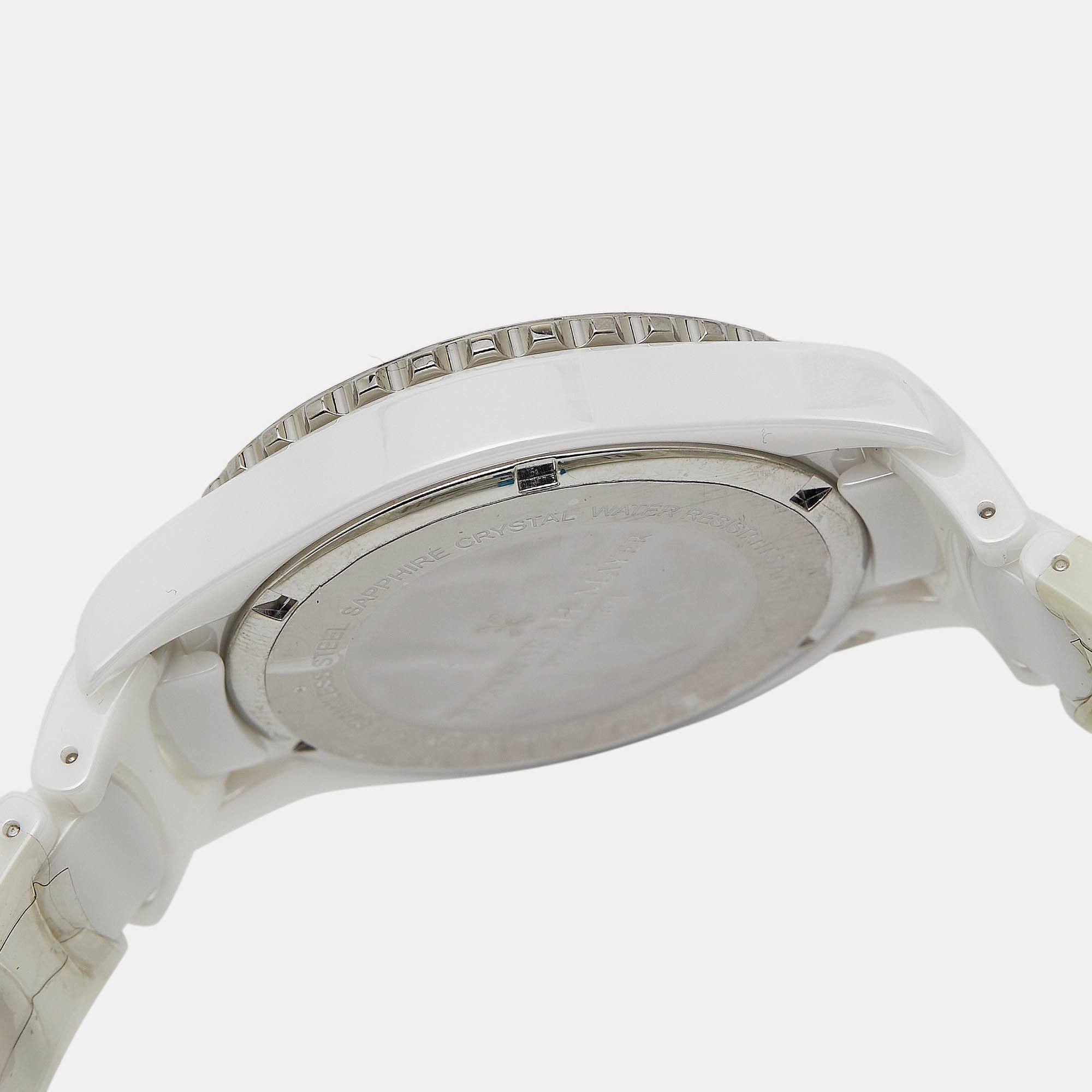 Bernhard H.Mayer White Ceramic La Vida B2416/CW Women's Wristwatch 38 mm 3