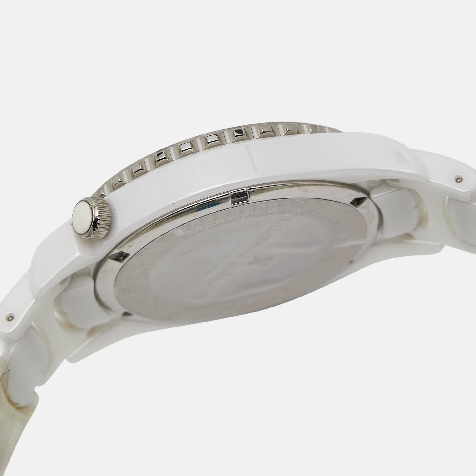 Bernhard H.Mayer White Ceramic La Vida B2416/CW Women's Wristwatch 38 mm 4