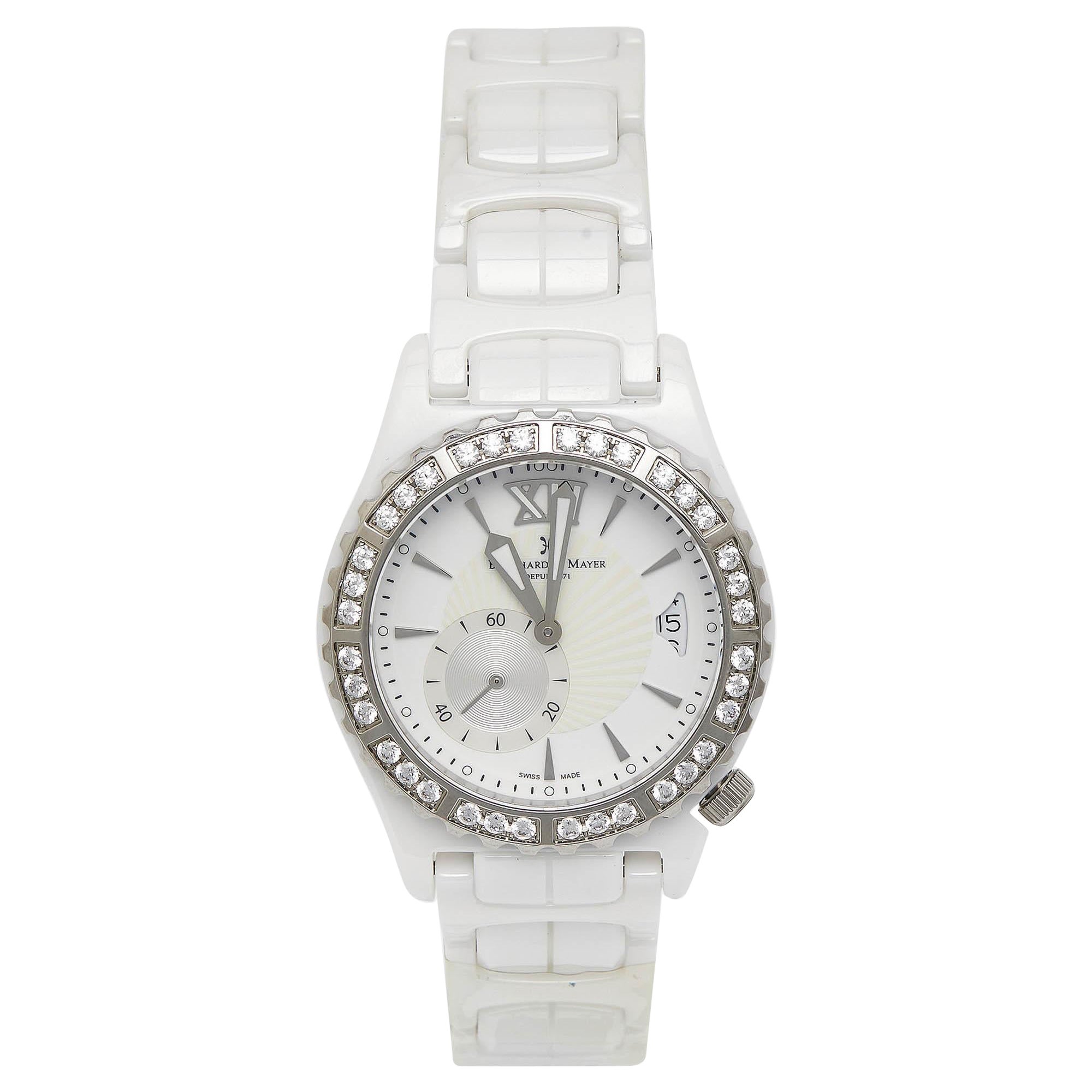 Bernhard H.Mayer White Ceramic La Vida B2416/CW Women
s Wristwatch 38 mm