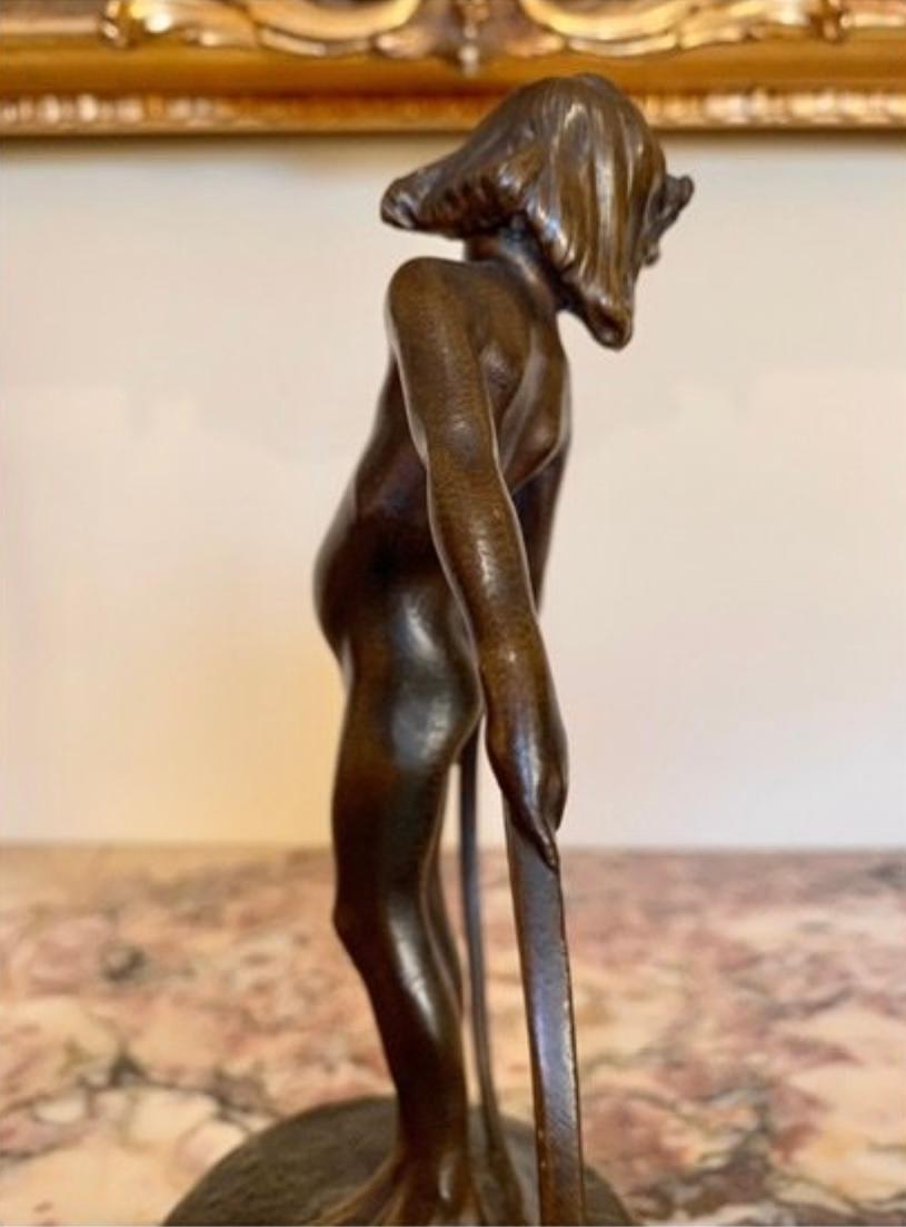 Bernhard Hoetger, Bronze, Junges Mdchen mit Creolen, 19. Jahrhundert 7