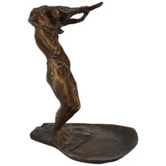 Vide-Poche figurative en bronze de style Art nouveau allemand Bernhard Hoetger