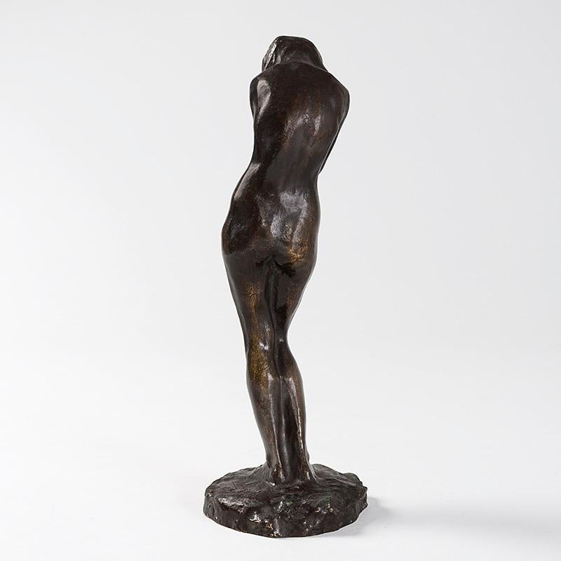 Bernhard Hoetger „La Pleureuse“ Bronzeskulptur (Patiniert)