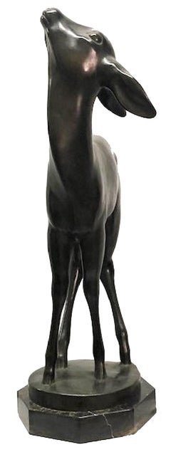 Bernhard Johannes Karl Butzke, Fawn, Jugenstil Bronze Sculpture, ca. 1930