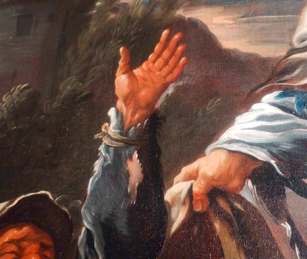 17th Century by Bernhard Keil Two blind figures helping each other Oil on canvas For Sale 5