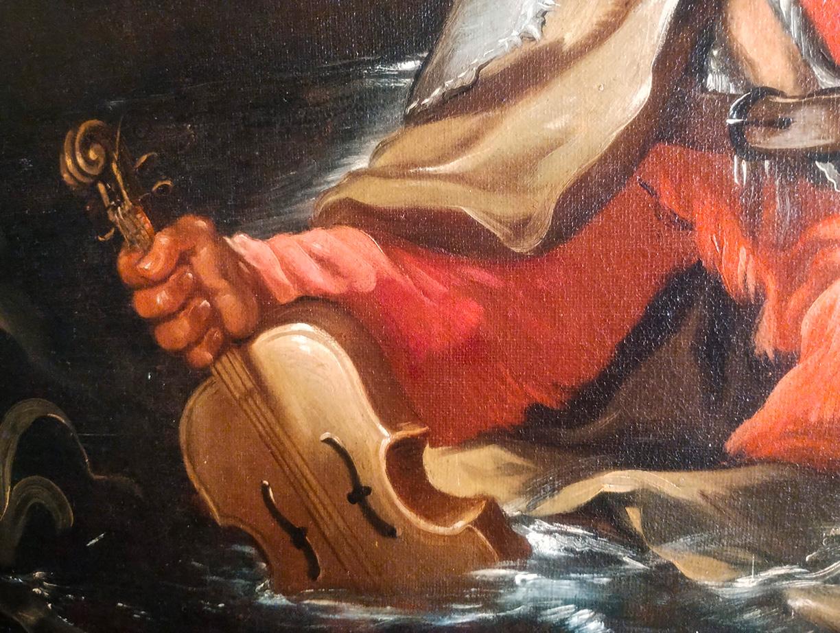 17th Century by Bernhard Keil Two blind figures helping each other Oil on canvas For Sale 6