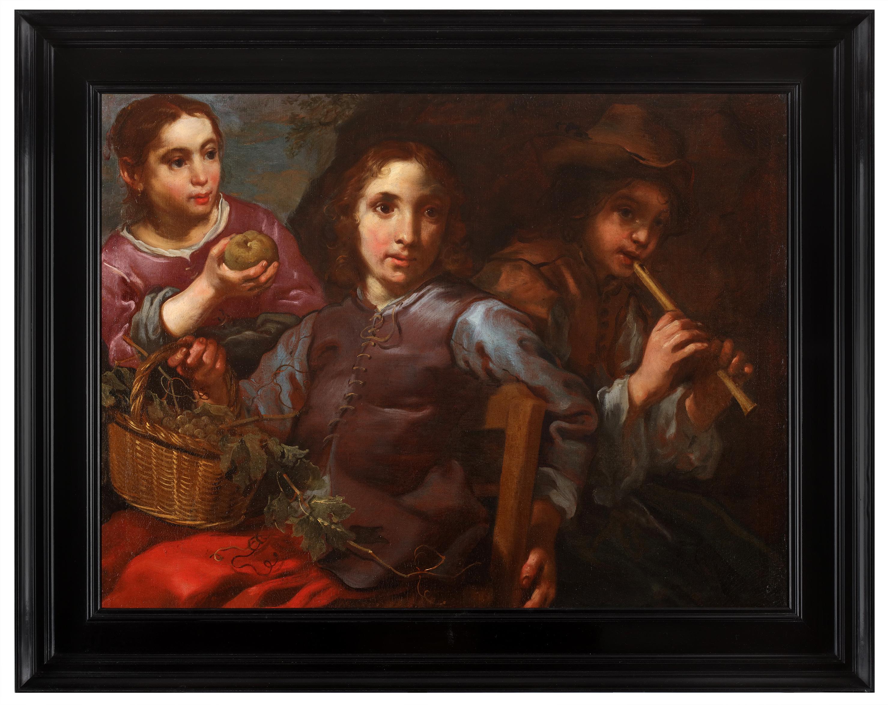 Portrait of three children - Bernhard Keil (1624-1687) For Sale 1