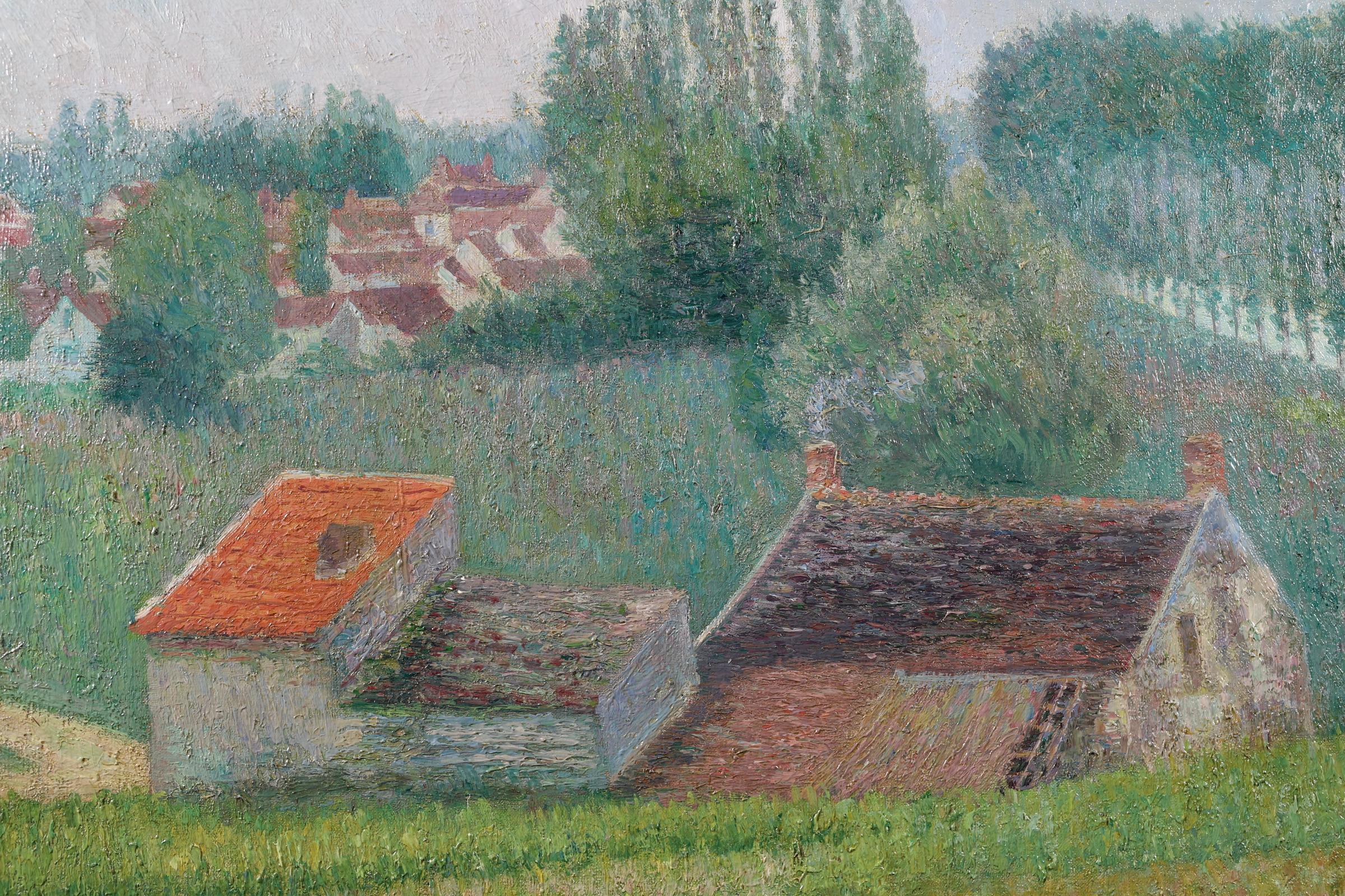 Le Canale a Moret - Impressionist Oil, Canal in Landscape by Bernardus Klene 1