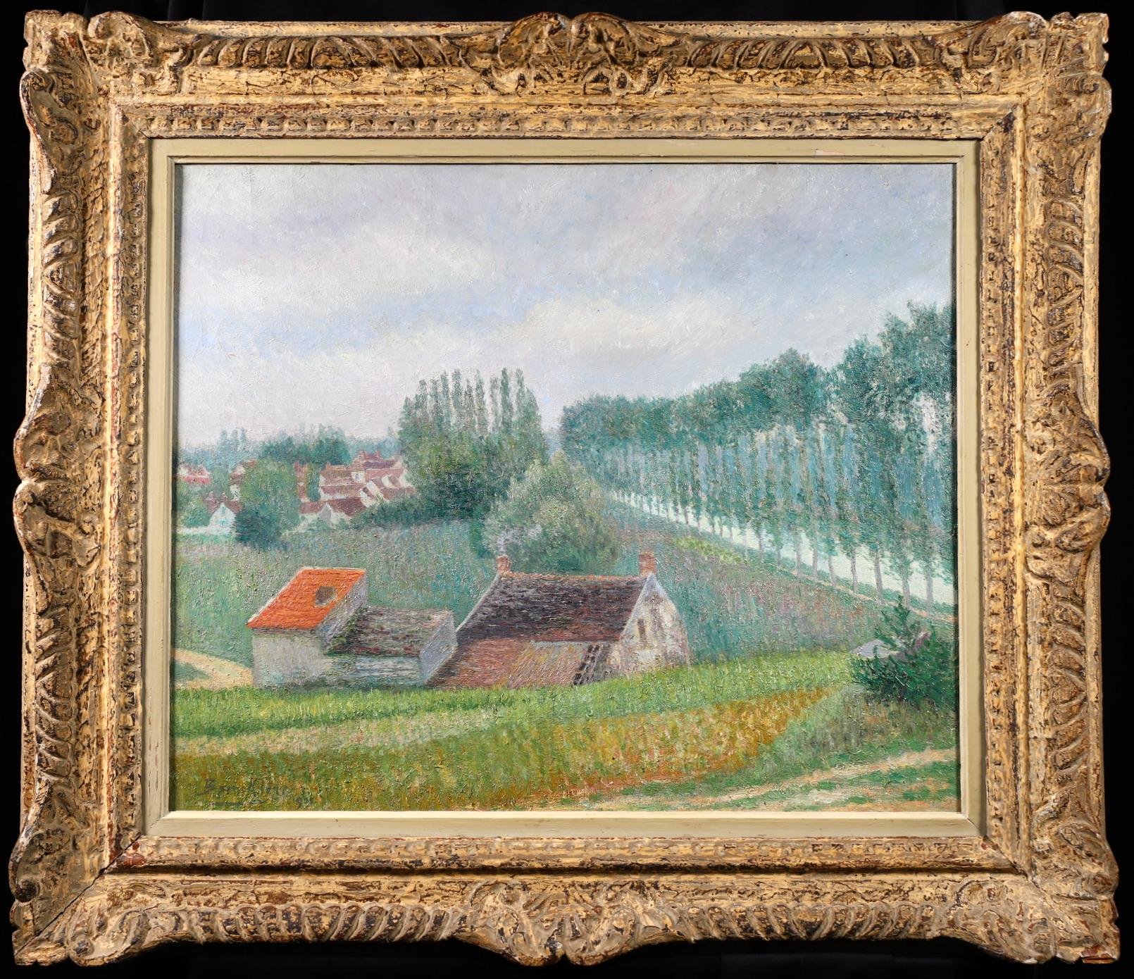 Le Canale a Moret - Impressionist Oil, Canal in Landscape by Bernardus Klene - Painting by Bernhard Klène