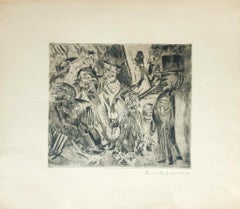Der Spaziergang - Original-Radierung von Bernhard Kretzschmar - 1920